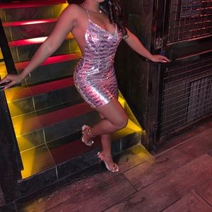 Super down (revolve) sequin dress.